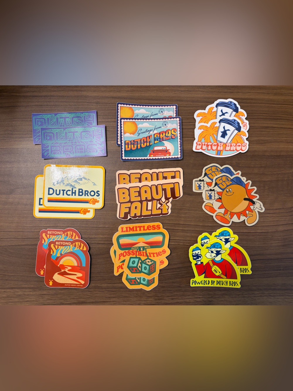 Dutch Bros Sticker Set of 18